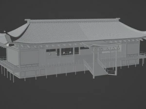 JAPAN TRADITIONAL BUILDING Low-poly 3D Model