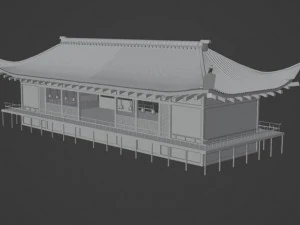 JAPAN TRADITIONAL BUILDING Low-poly 3D Model