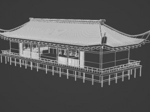 JAPAN TRADITIONAL BUILDING Low-poly 3D Model