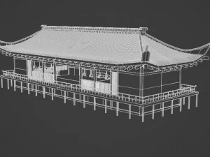 JAPAN TRADITIONAL BUILDING Low-poly 3D Model