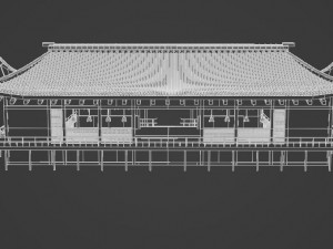 JAPAN TRADITIONAL BUILDING Low-poly 3D Model