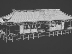 JAPAN TRADITIONAL BUILDING Low-poly 3D Model