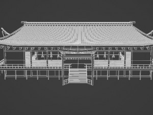 JAPAN TRADITIONAL BUILDING Low-poly 3D Model
