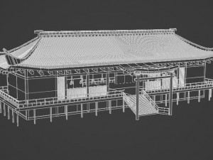 JAPAN TRADITIONAL BUILDING Low-poly 3D Model