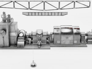 工業用セット ローポリ 3Dモデル