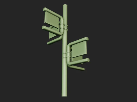 Sci-fi traffic sign 3D Model