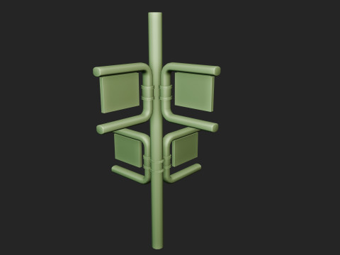 Sci-fi traffic sign Modelo 3D
