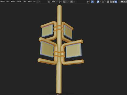 Sci-fi traffic sign Modelo 3D