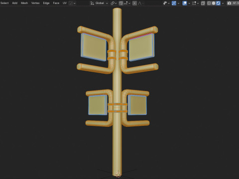 Sci-fi traffic sign Modelo 3D