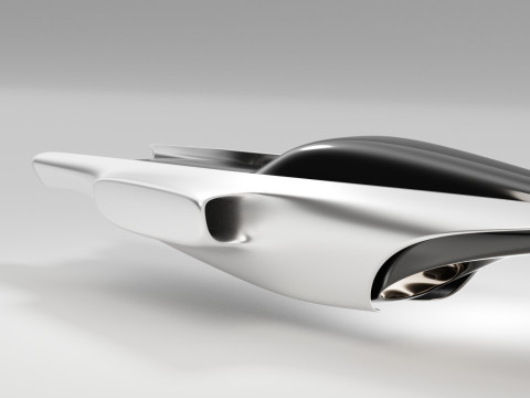 Space Racer Spaceship Model 3D