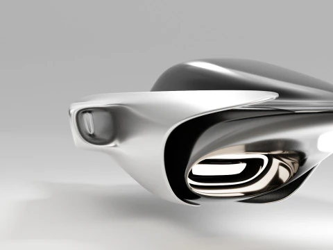 Space Racer Spaceship 3D Model