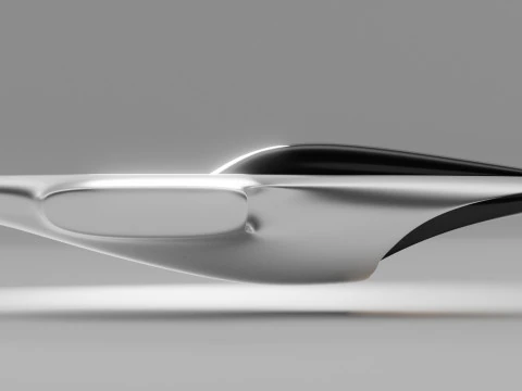 Space Racer Spaceship 3D Model