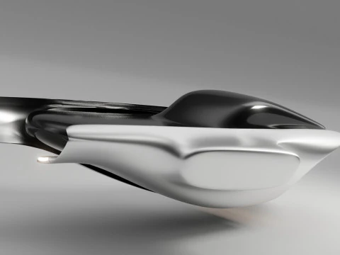 Space Racer Spaceship 3D Model