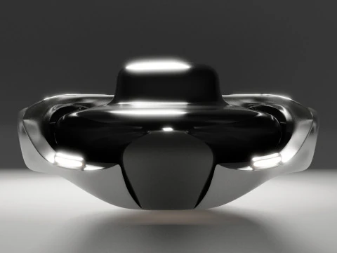 Space Racer Spaceship 3D Model