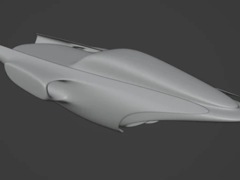Space Racer Spaceship 3D Model