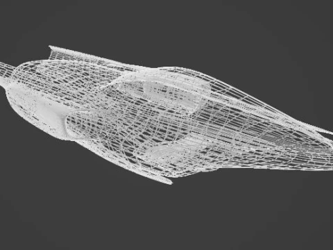 Space Racer Spaceship 3D Model