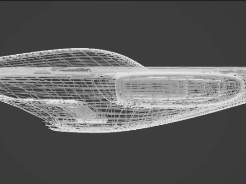 Space Racer Spaceship 3D Model