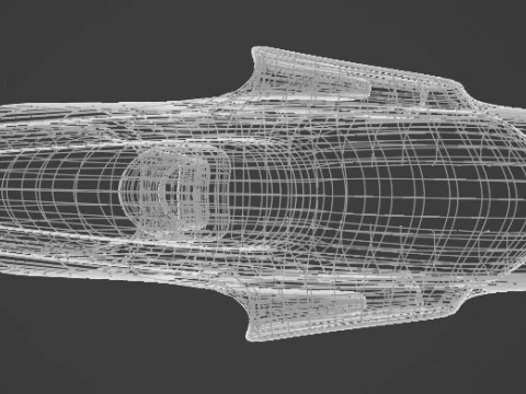 Space Racer Spaceship 3D Model