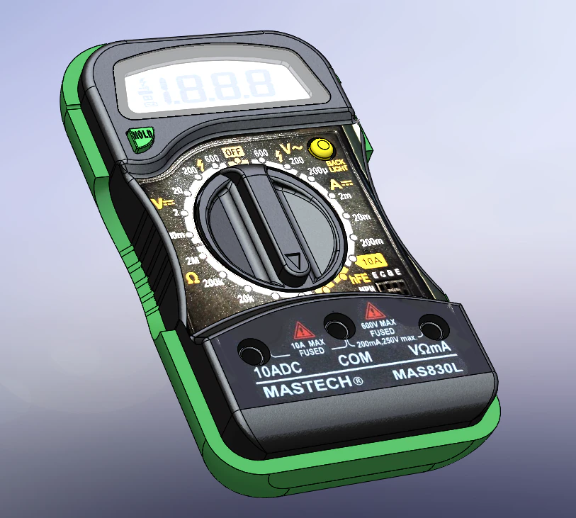 digital multimeter 3D Print Model .c4d .max .obj .3ds .fbx .stl .blend 