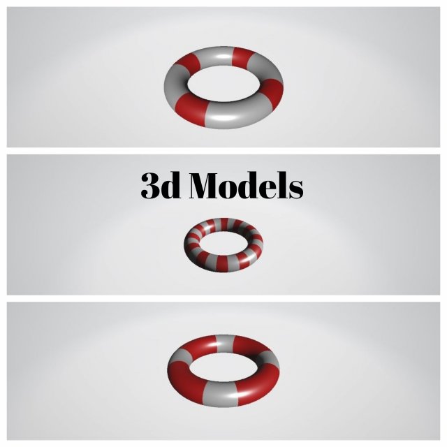 3 3d life preservers Modèle 3D .c4d .max .obj .3ds .fbx .stl .blend 