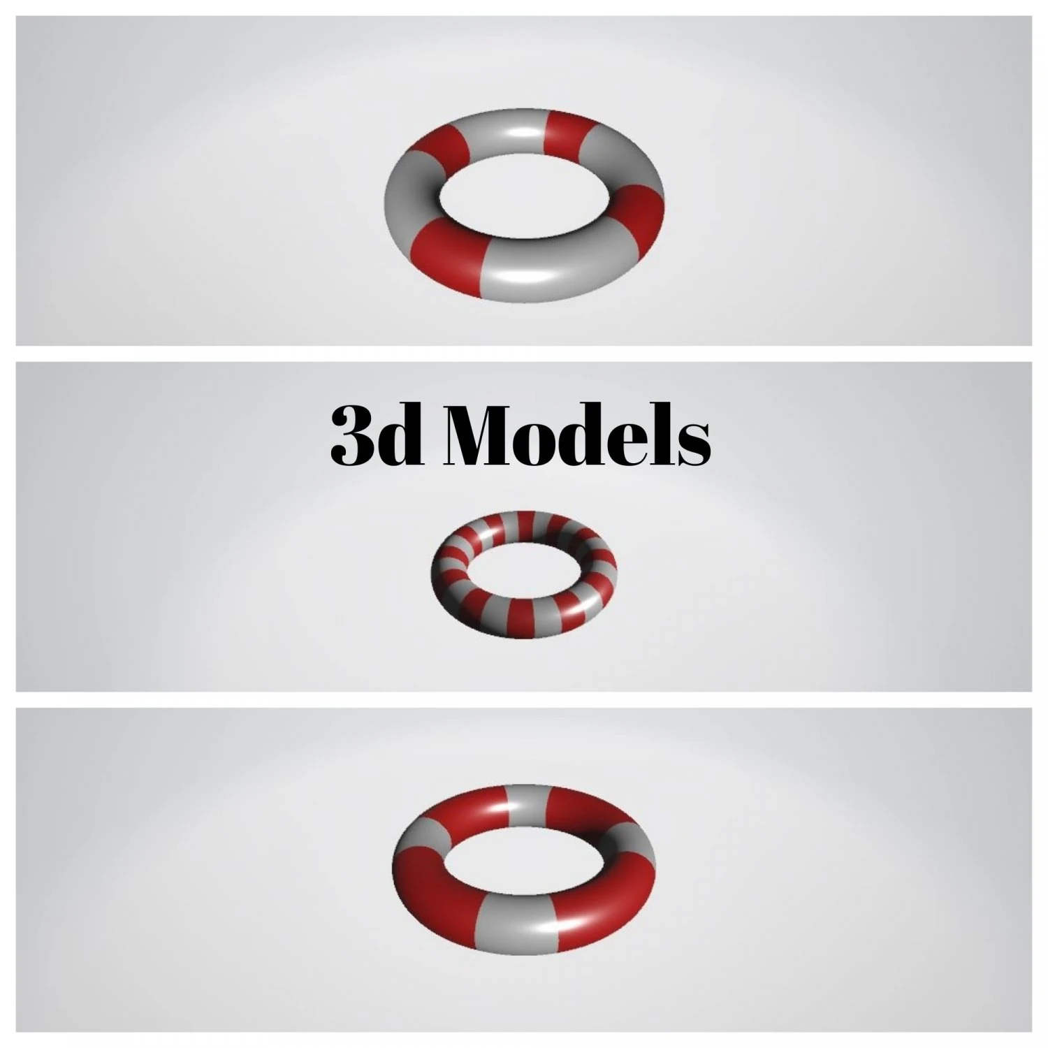 3 coletes salva-vidas 3D Modelo 3D .c4d .max .obj .3ds .fbx .stl .blend