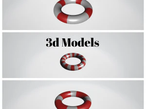 3 salvagenti 3d Modello 3D