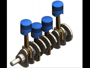 ic engine assembly 3D Model