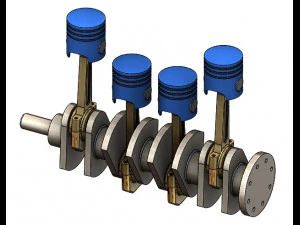 assemblaggio del motore IC Modello 3D