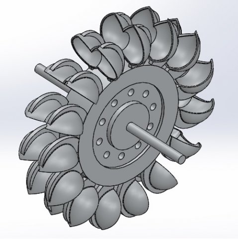 pelton wheel assembly 3D Model .c4d .max .obj .3ds .fbx .stl .blend
