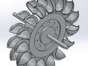 pelton wheel assembly Modelo 3D