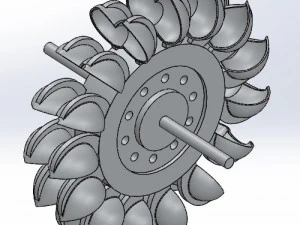 conjunto de roda pelton Modelo 3D