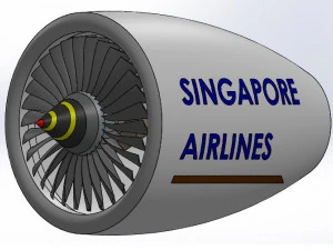 turbina a getto Modello 3D