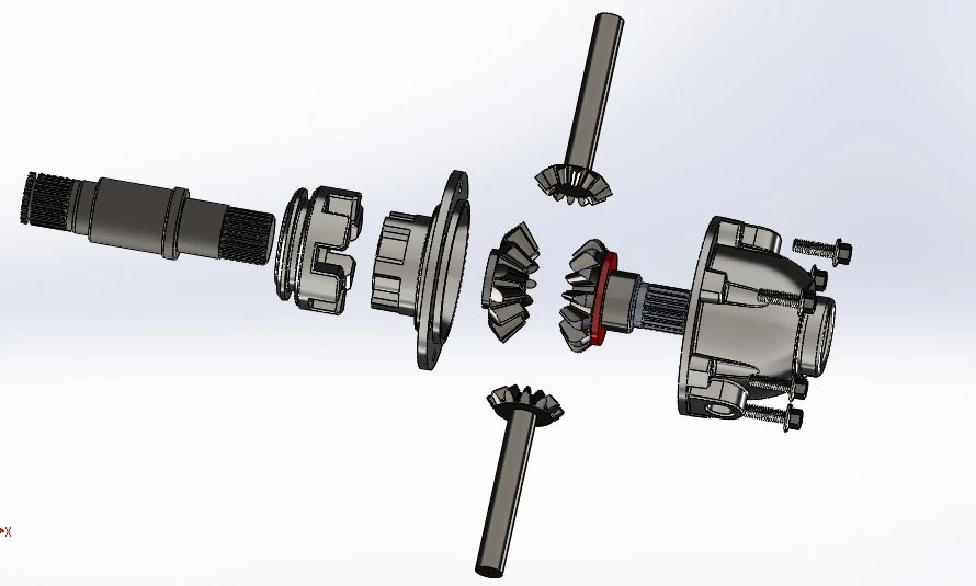 differential gear assembly 3D Model .c4d .max .obj .3ds .fbx .stl .blend