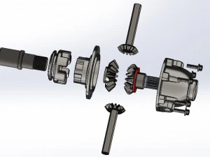 차동 기어 어셈블리 3D 모델