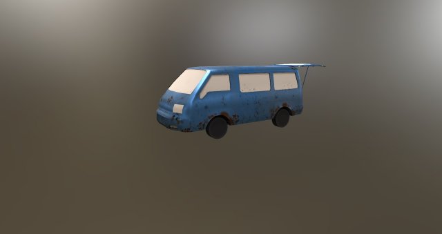 Mitsubishi Delica Van Modello 3D .c4d .max .obj .3ds .fbx .stl .blend 