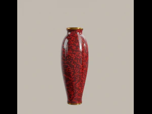 red chinese vases 3D Model