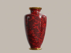 red chinese vases 3D Model