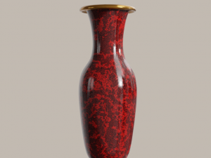 red chinese vases 3D Модель