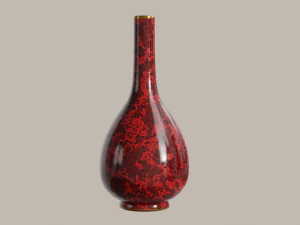 red chinese vases 3D Model