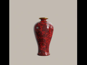 red chinese vases 3D Model