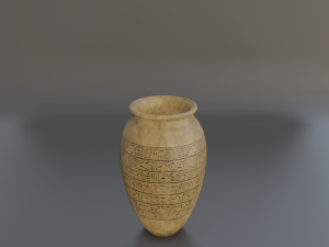 urn with egyptian hieroglyphs Modelo 3D