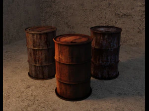 botti arrugginite Modello 3D