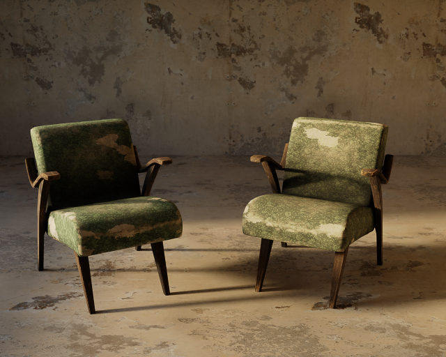 old soviet chairs from the 1970s 3D 모델 .c4d .max .obj .3ds .fbx .stl .blend 