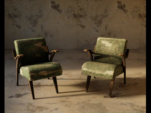 old soviet chairs from the 1970s 3D Model