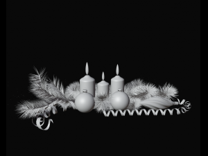 new year scene Model 3D