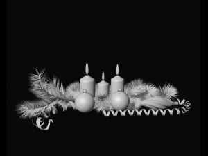 new year scene 3D Model