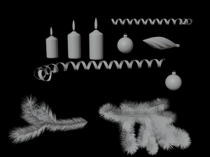 new year scene Model 3D