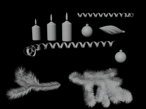 new year scene 3D Model