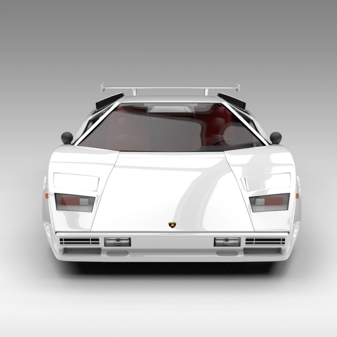 Lambo Countach 3D Model .c4d .max .obj .3ds .fbx .stl .blend 