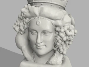 testa di moro vrouwelijke modellen met meshmixer 3D printmodel